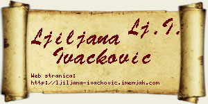 Ljiljana Ivačković vizit kartica